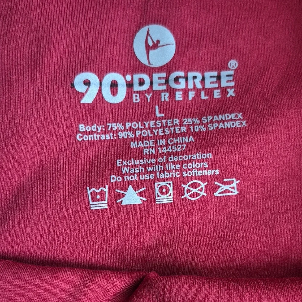 L5- Lot of 2👌 Red and Black High-Waisted Leggings - Picture 2 of 4